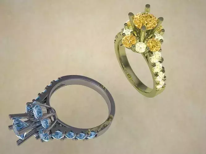 3D model of a jewelry ring 3D print model