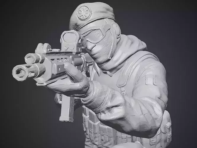 Crouched shooting 3cm