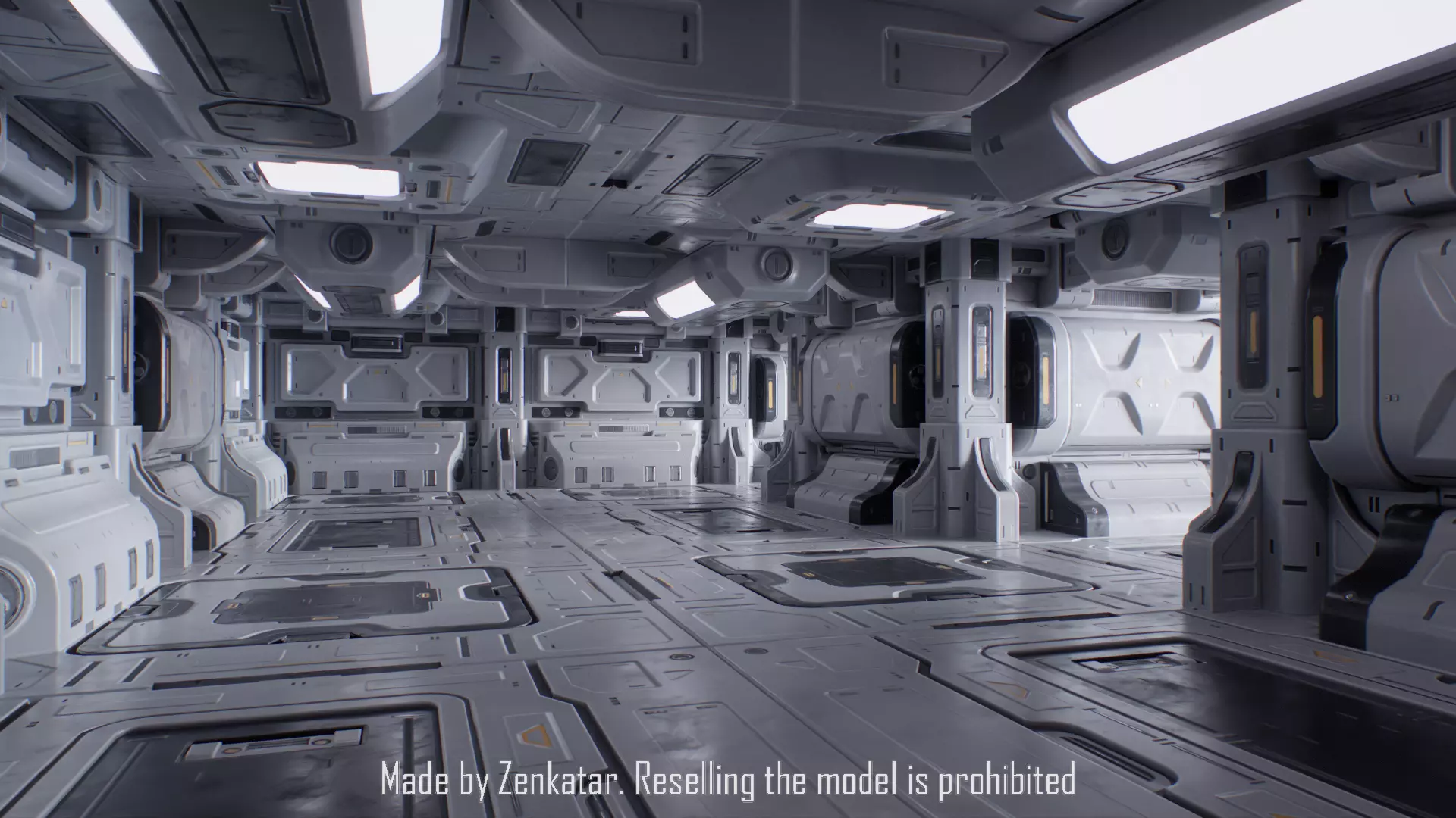 Sci-Fi Lowpoly Modular Location Low-poly 3D model