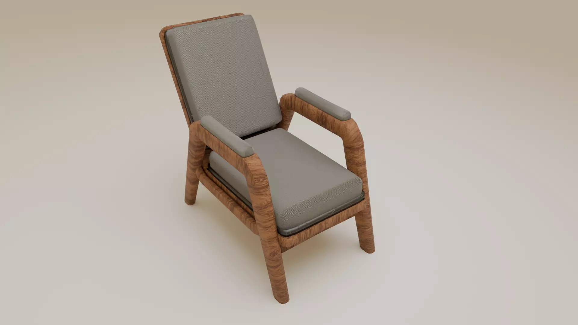 Modern Wooden Chair Free low-poly 3D model