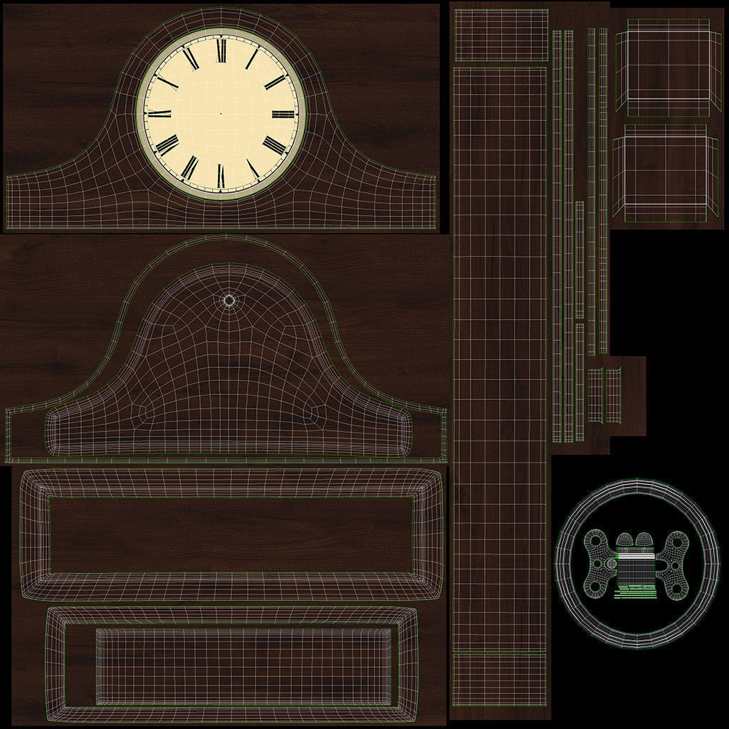 MANTEL CLOCK 3D model_14