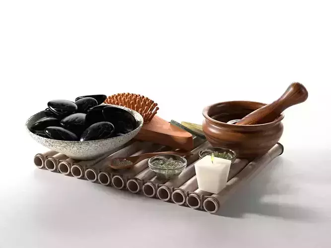 Spa Accessories on Tray