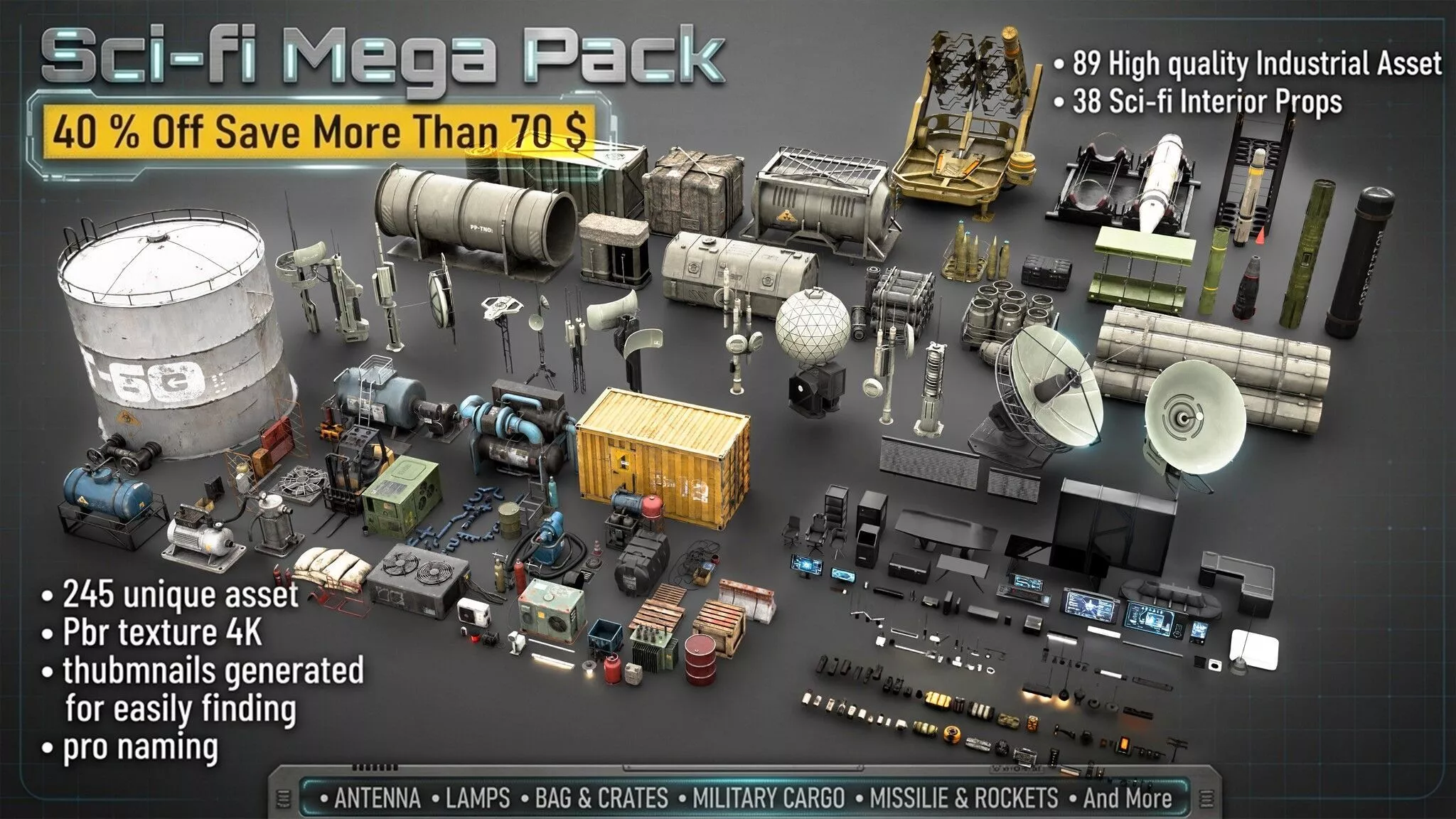 Sci-Fi Mega Pack 3D model