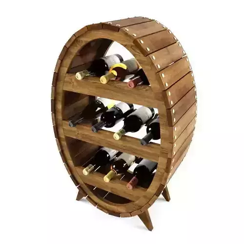 Wine shelf Free 3D model