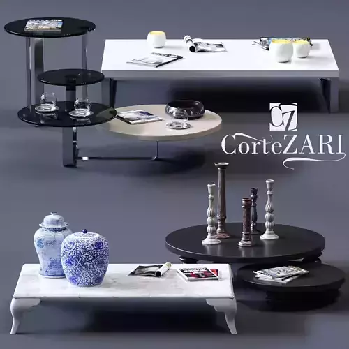 CorteZari Coffee Tables Set Low-poly 3D model