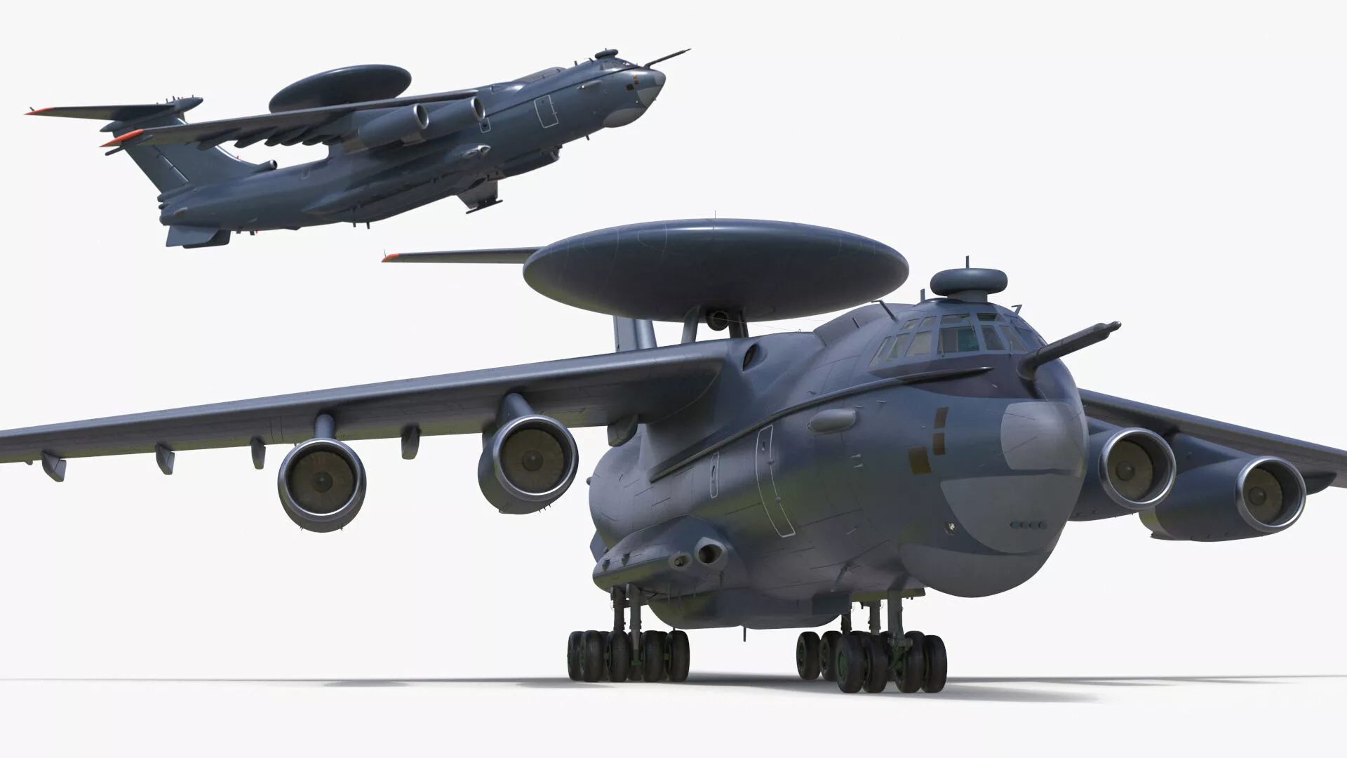 Airborne Radar Patrol Plane Rigged 3D model