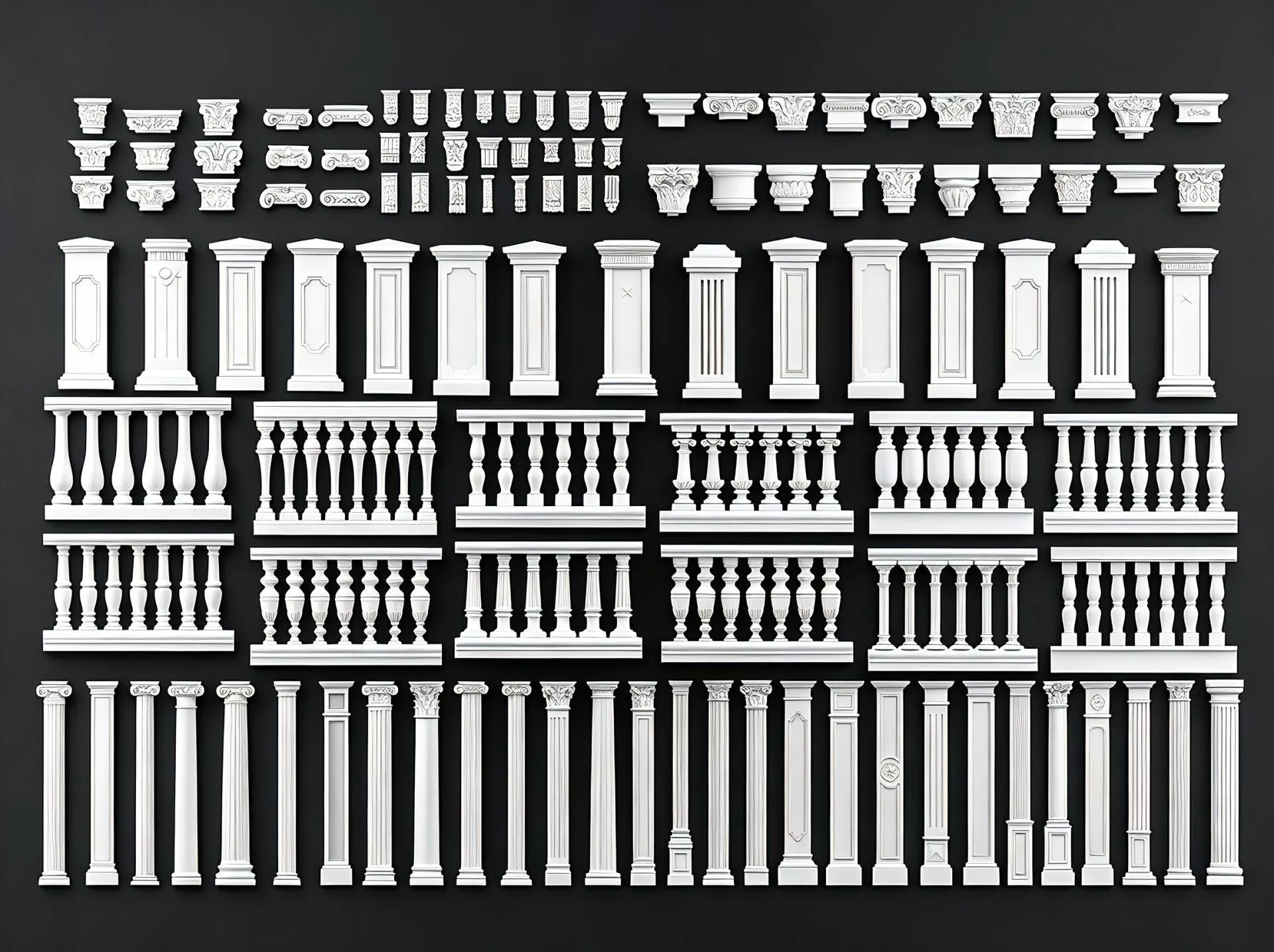 Classical Roman column 3D model