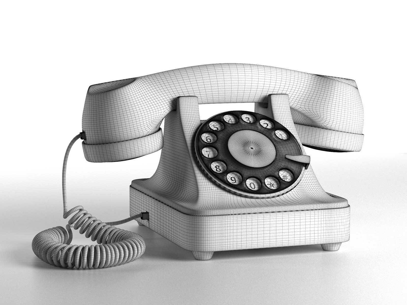 T-8886Z TQJ Vintage Telephone 3D model_1