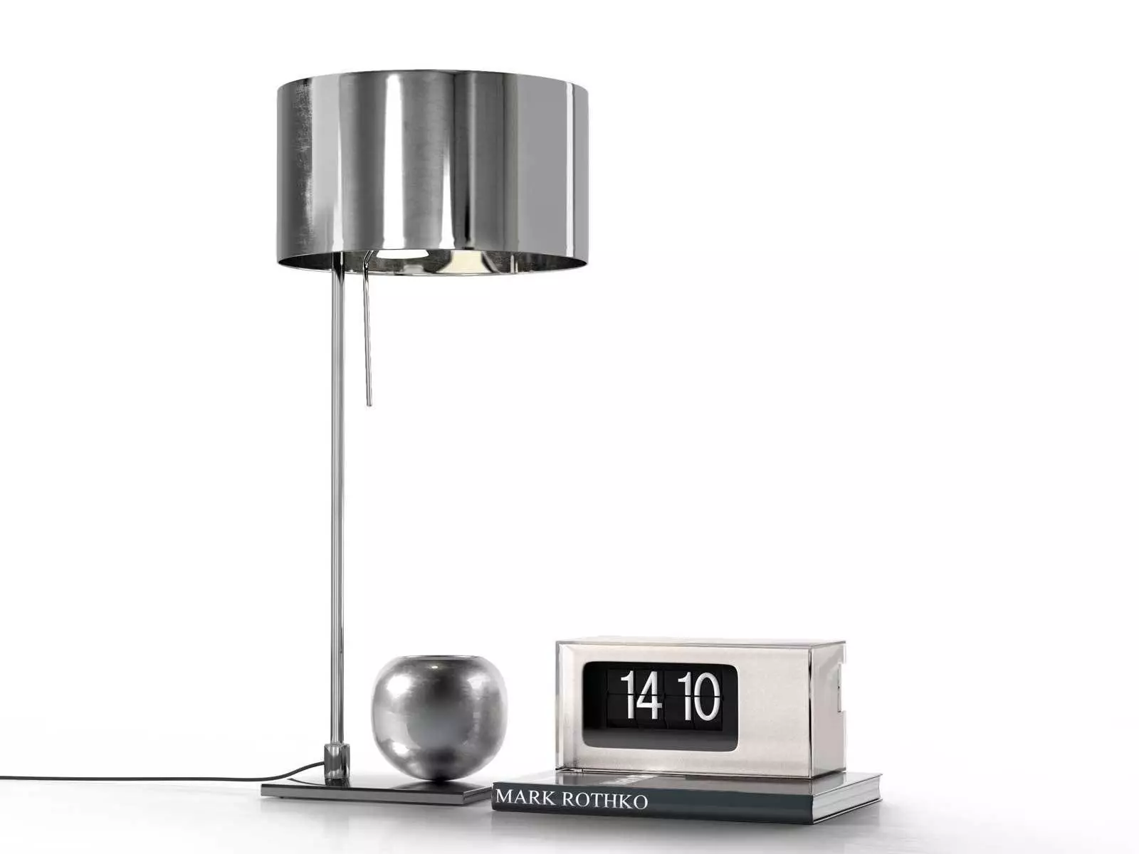 Table Lamp Book and Digital Clock Free 3D model