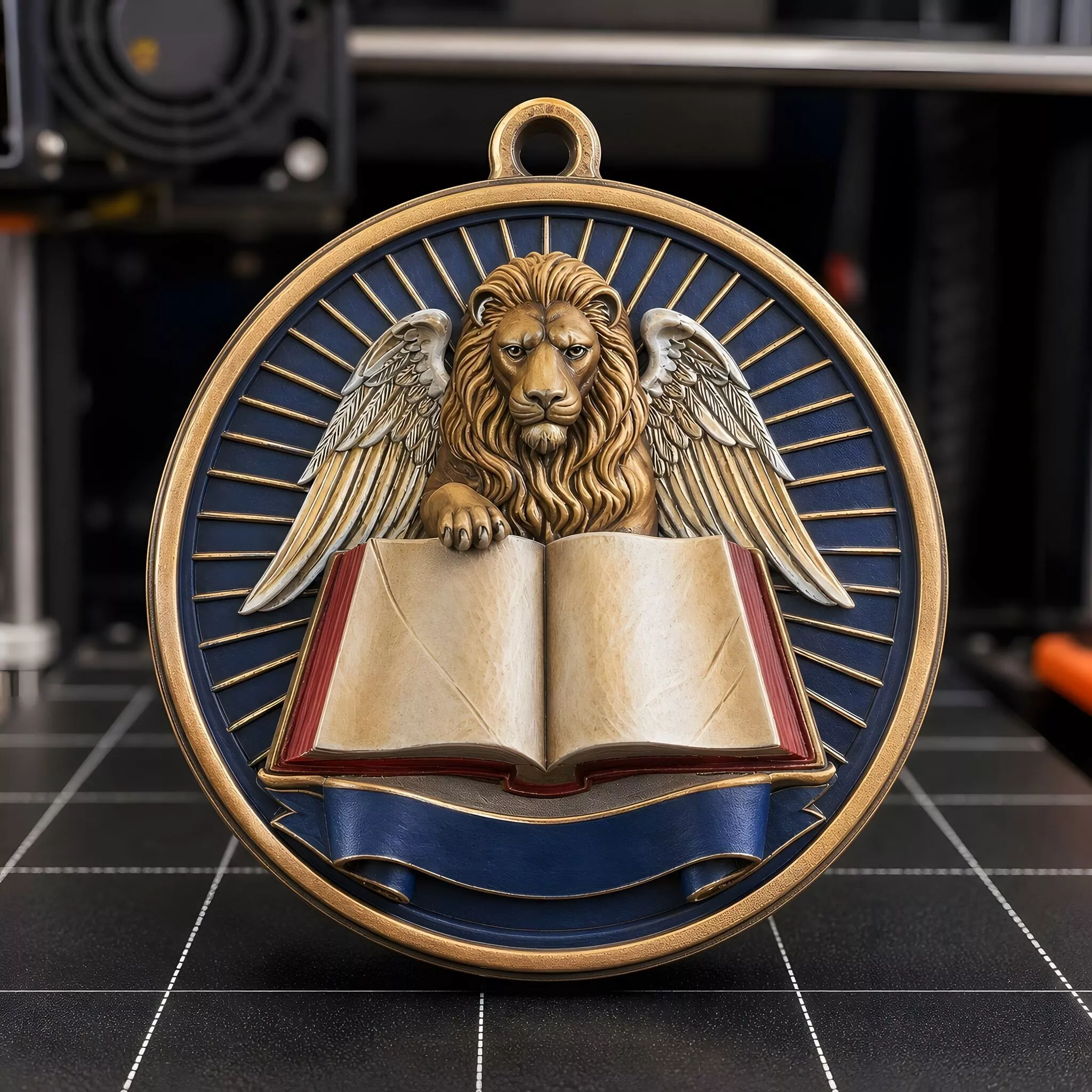 Saint Mark Scripture Ribbon Medal 3D Print Model 3D print model