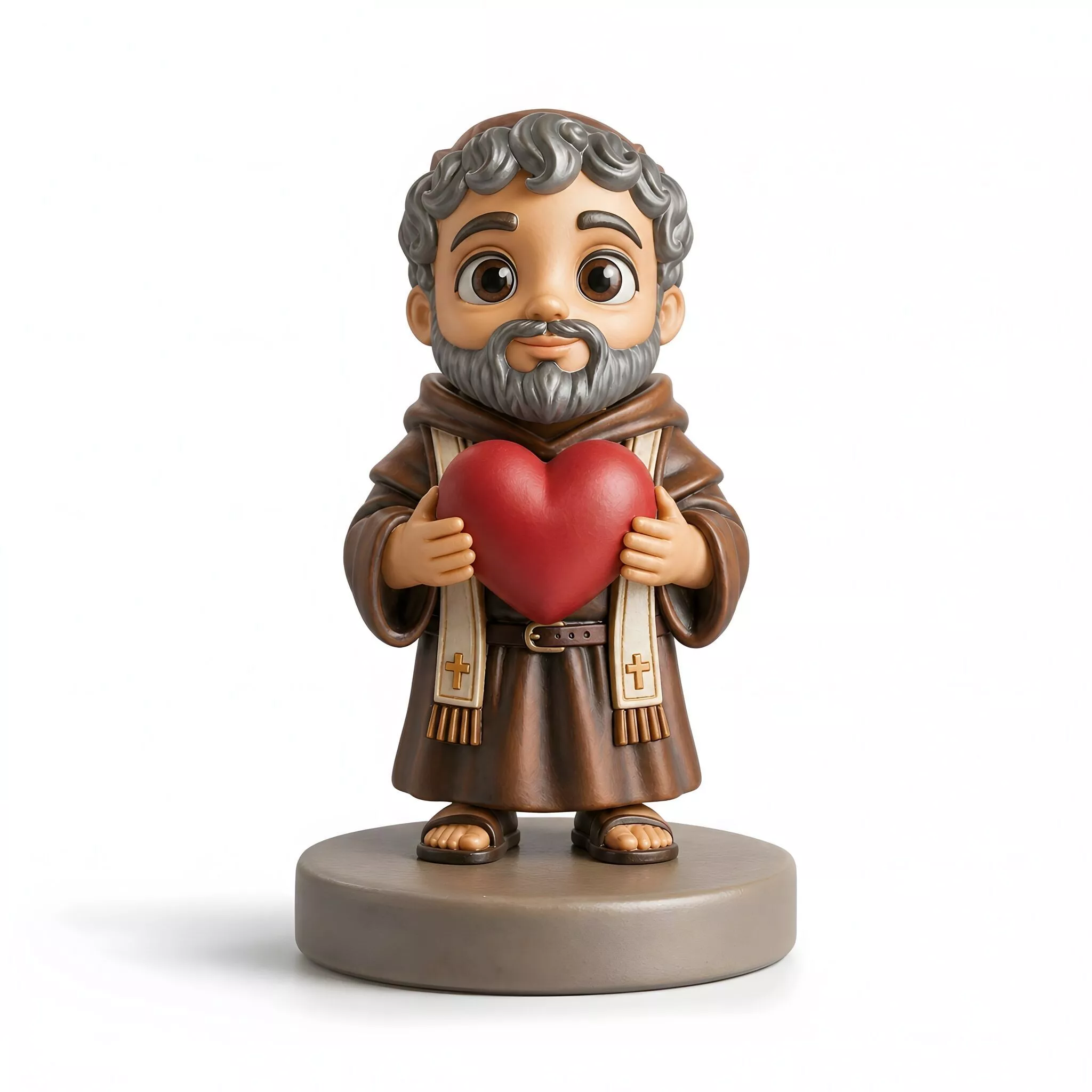 Chibi Saint Valentine Holding Heart 3D Print Model 3D print model