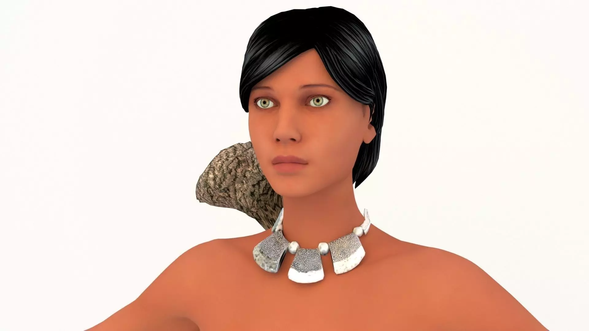 warrior indian girl Free 3D model