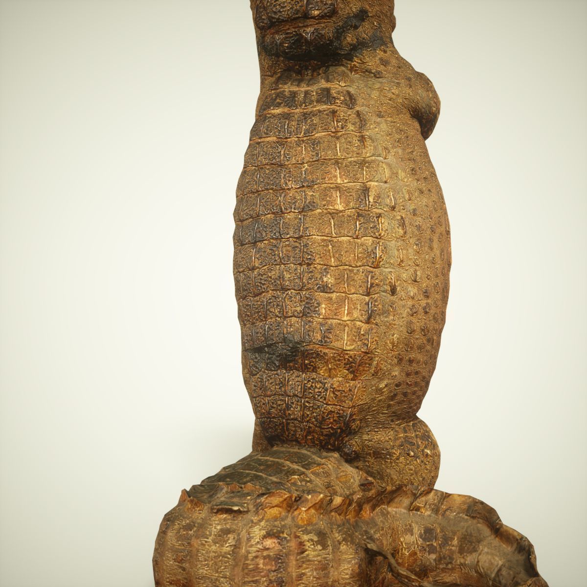 9 Animals Collection crocodile sculpture Low-poly 3D model_48