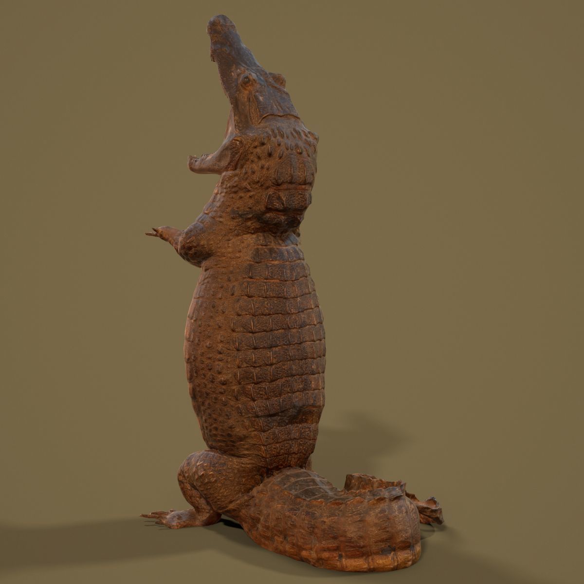 9 Animals Collection crocodile sculpture Low-poly 3D model_22