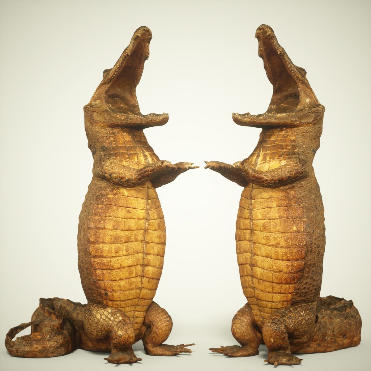 9 Animals Collection crocodile sculpture Low-poly 3D model_42