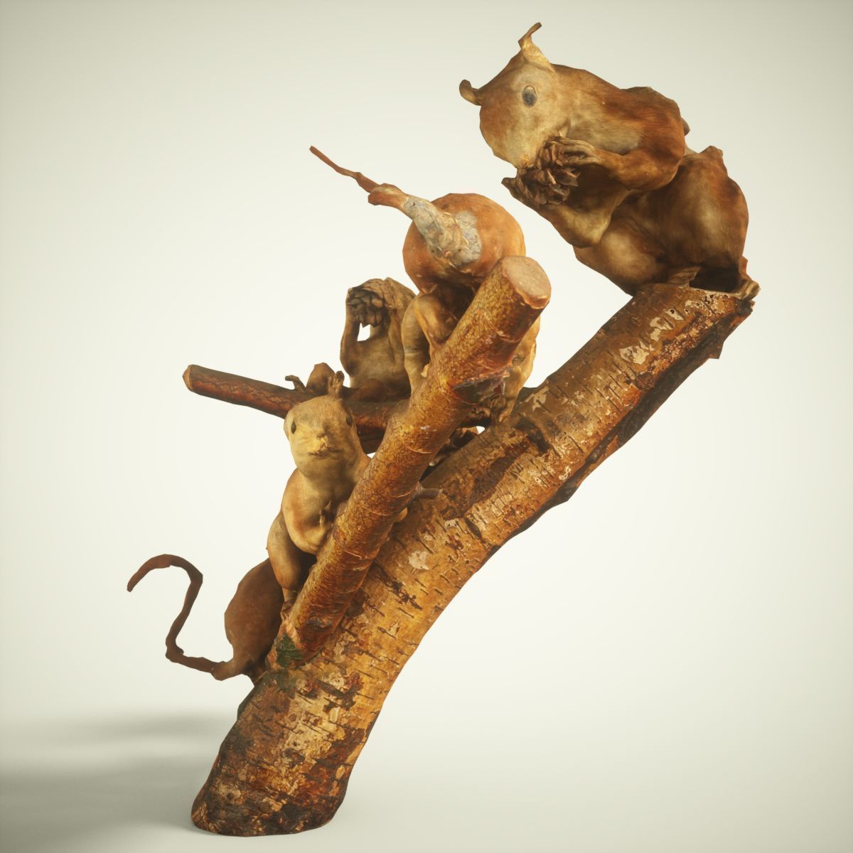 9 Animals Collection crocodile sculpture Low-poly 3D model_56