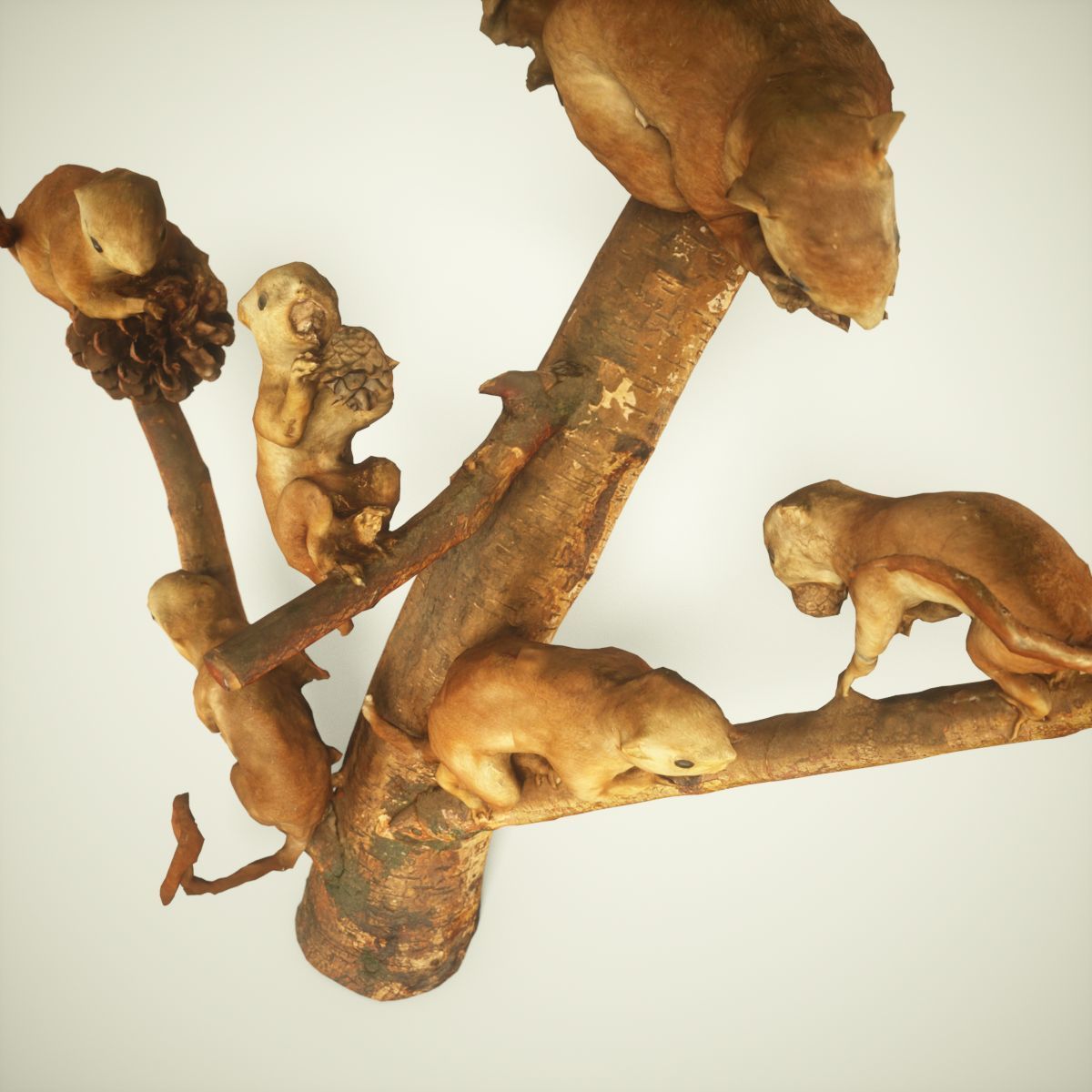 9 Animals Collection crocodile sculpture Low-poly 3D model_63