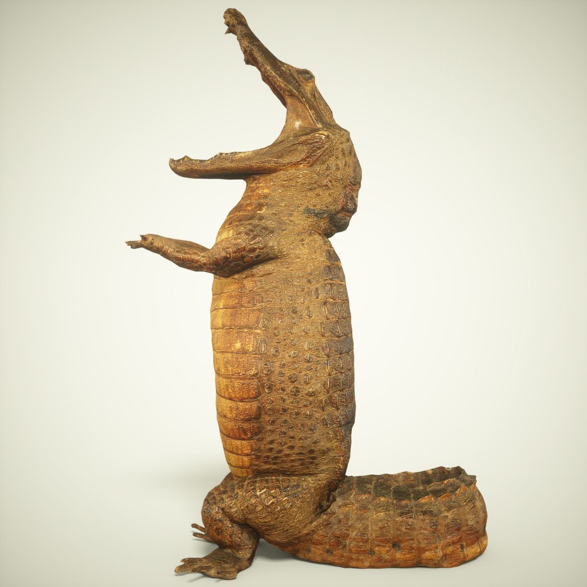 9 Animals Collection crocodile sculpture Low-poly 3D model_10