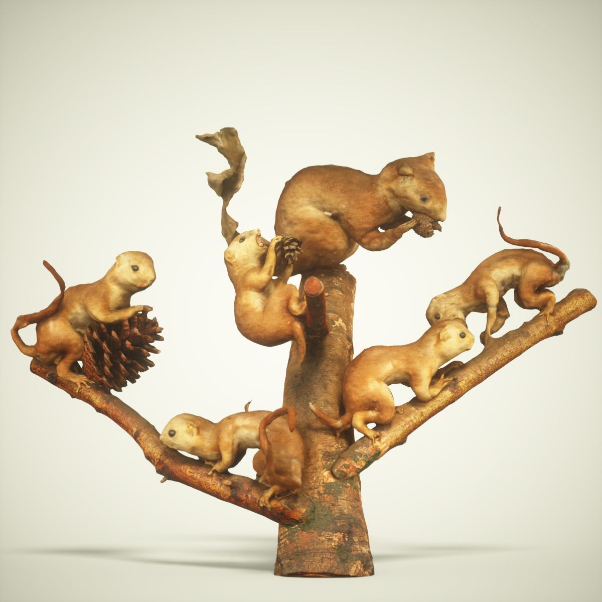 9 Animals Collection crocodile sculpture Low-poly 3D model_46