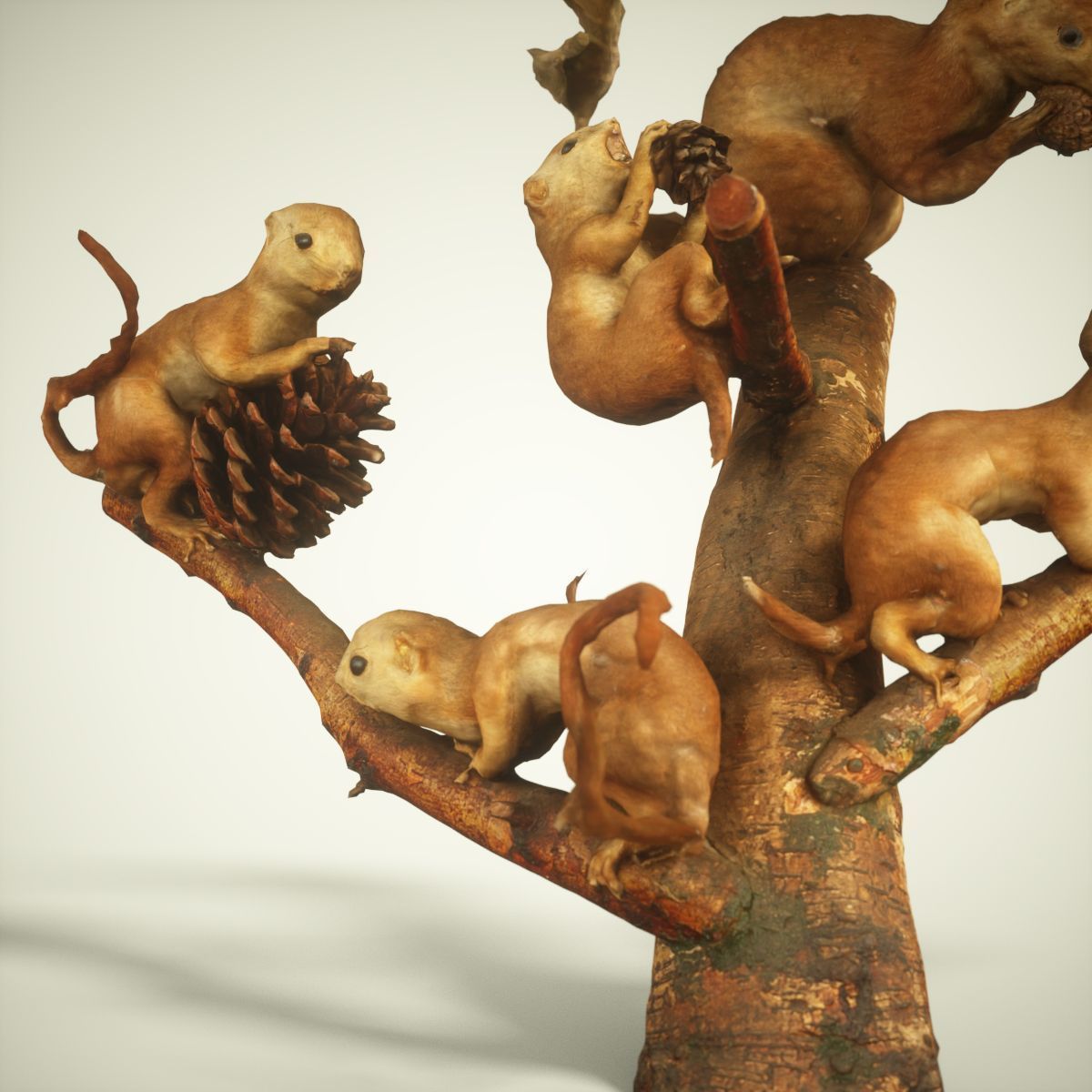 9 Animals Collection crocodile sculpture Low-poly 3D model_16