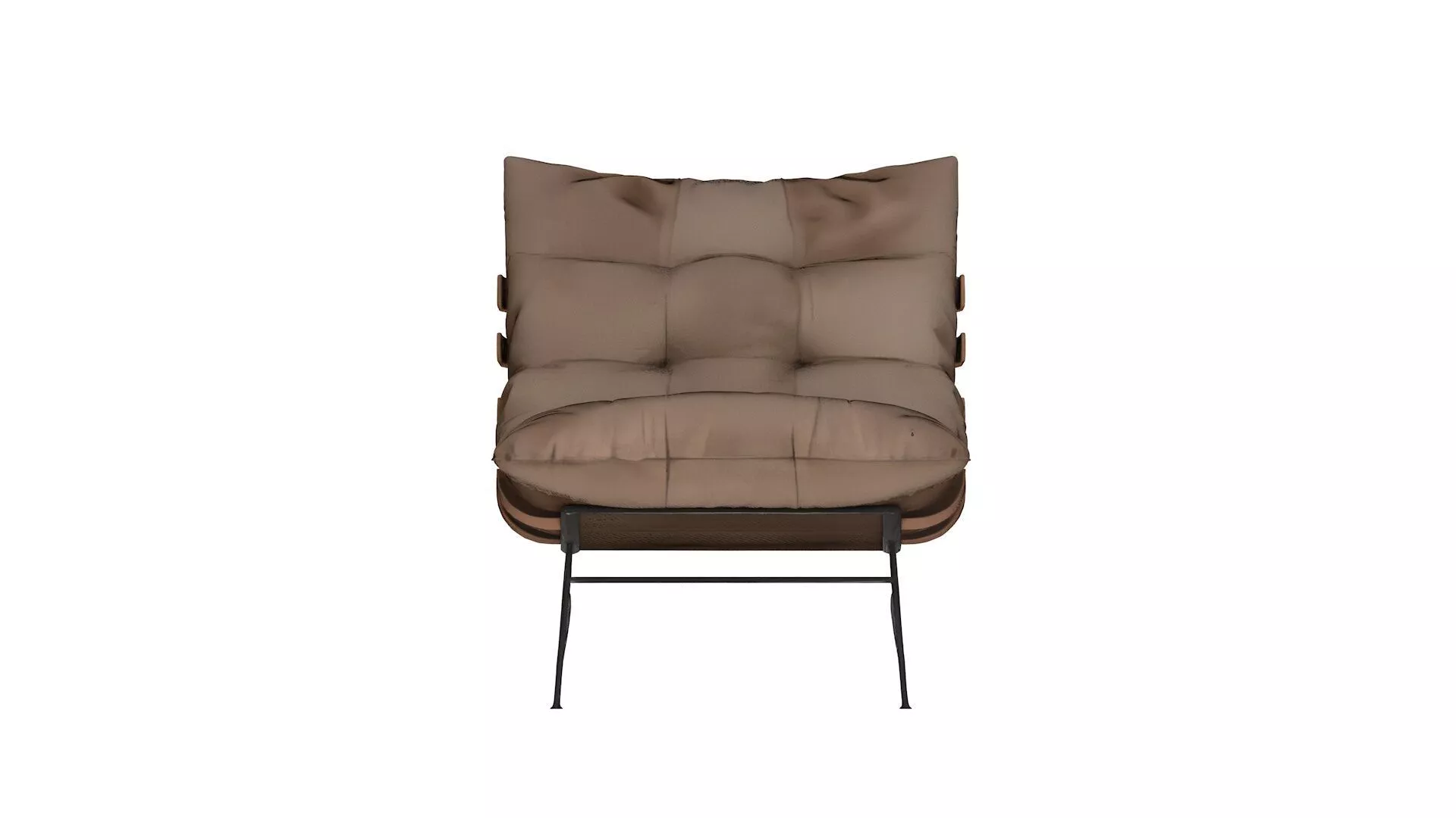 Cushioned lounge chair Free low-poly 3D model