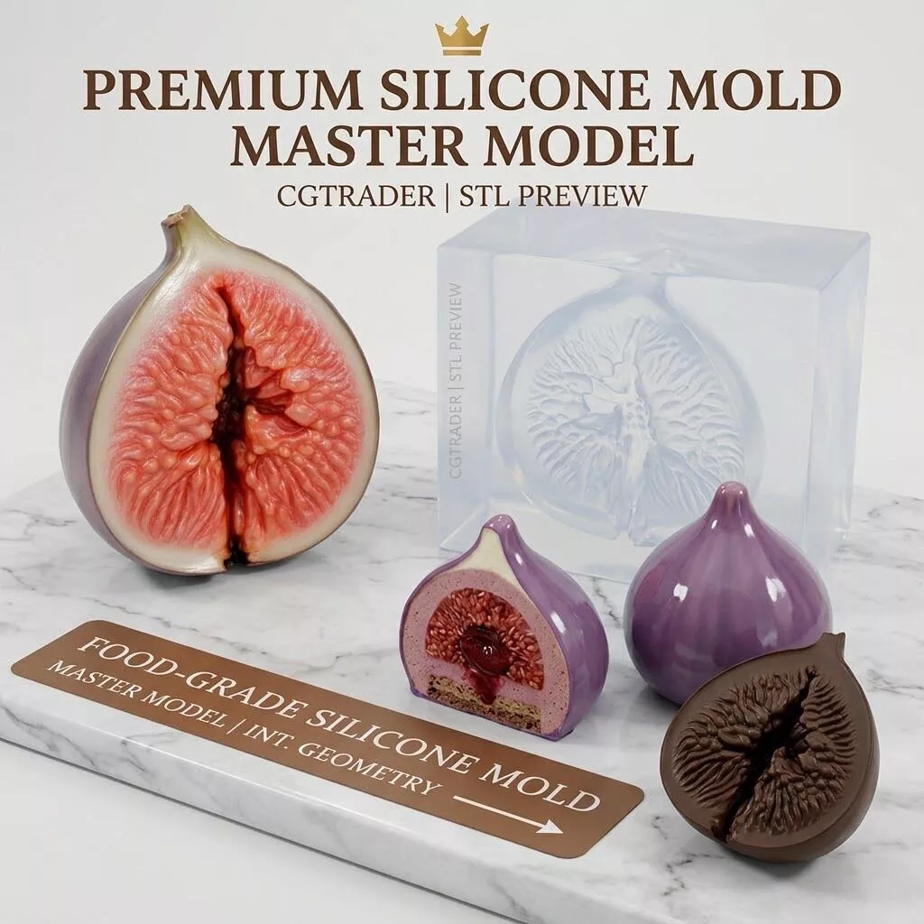 Cross Fig 3D Print Master Model for Confectionery Silicone Molds 3D print model