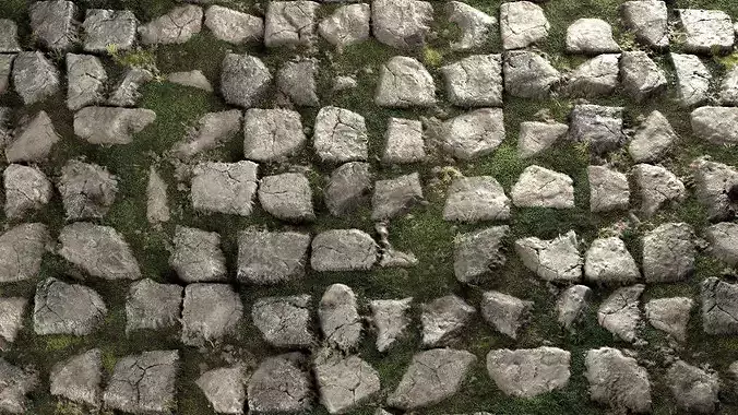 Mossy Cobblestones PBR Texture