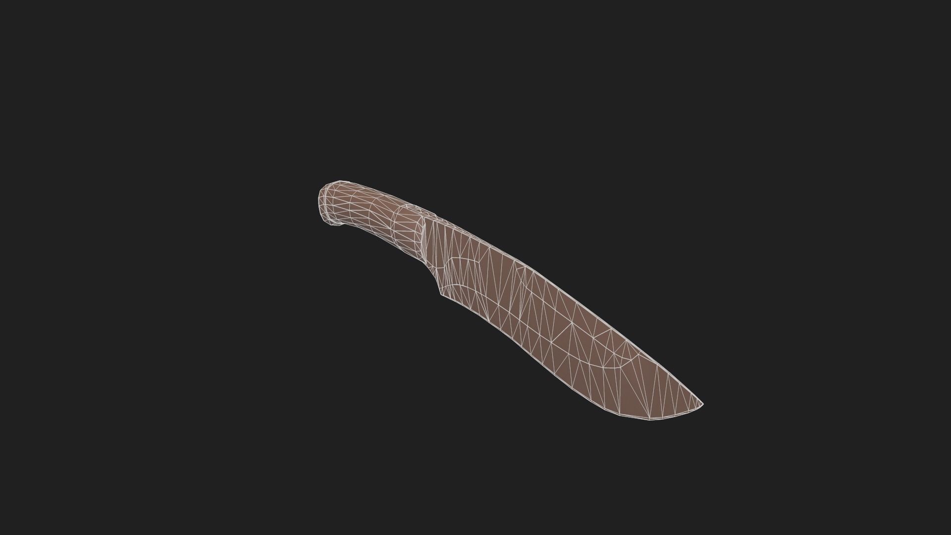 Rustic Knife Low-poly 3D model_5