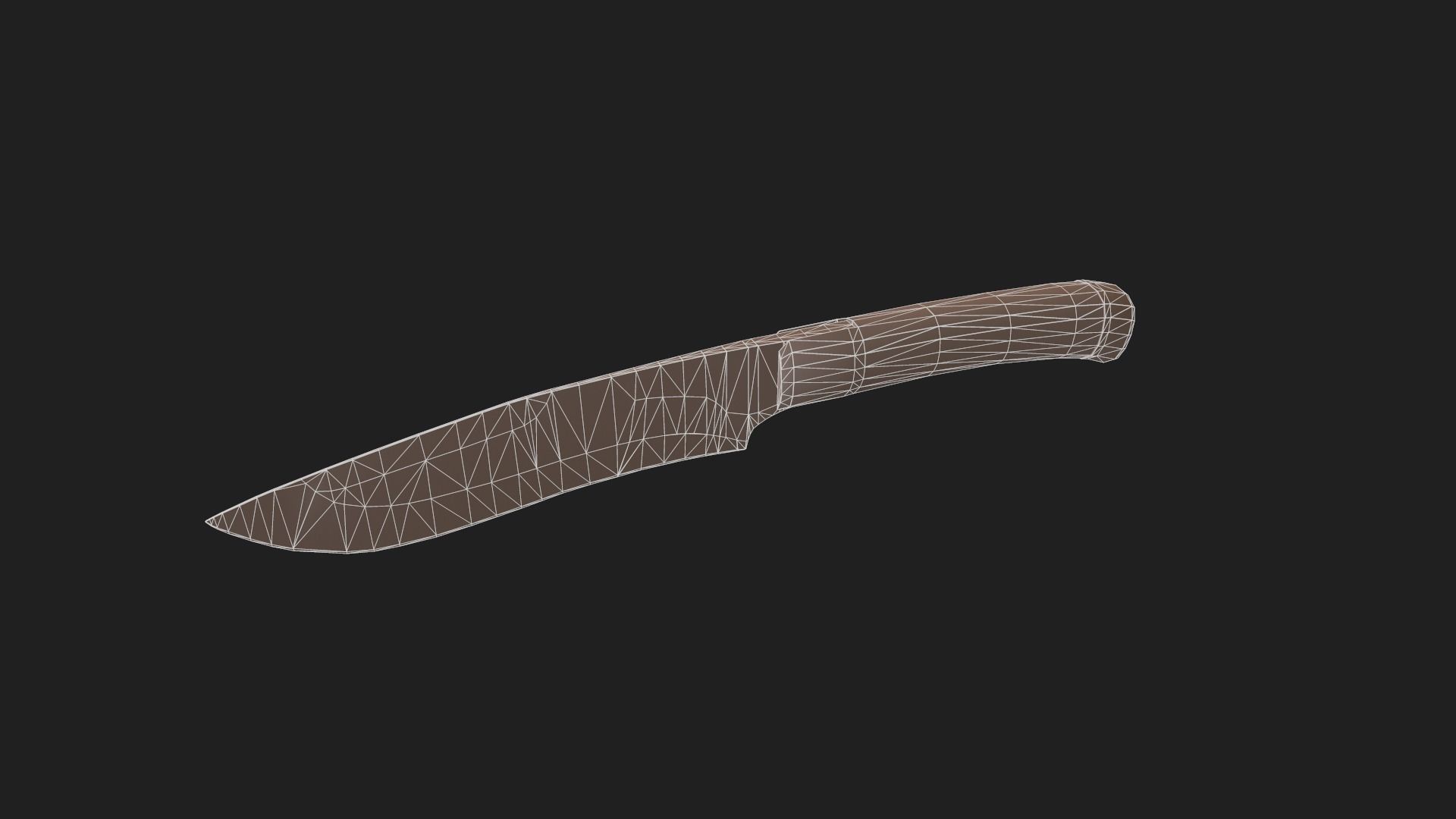 Rustic Knife Low-poly 3D model_4