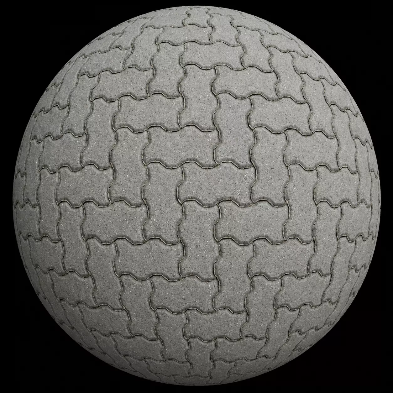 Interlocking Concrete Pavement Ground Seamless Texture Texture