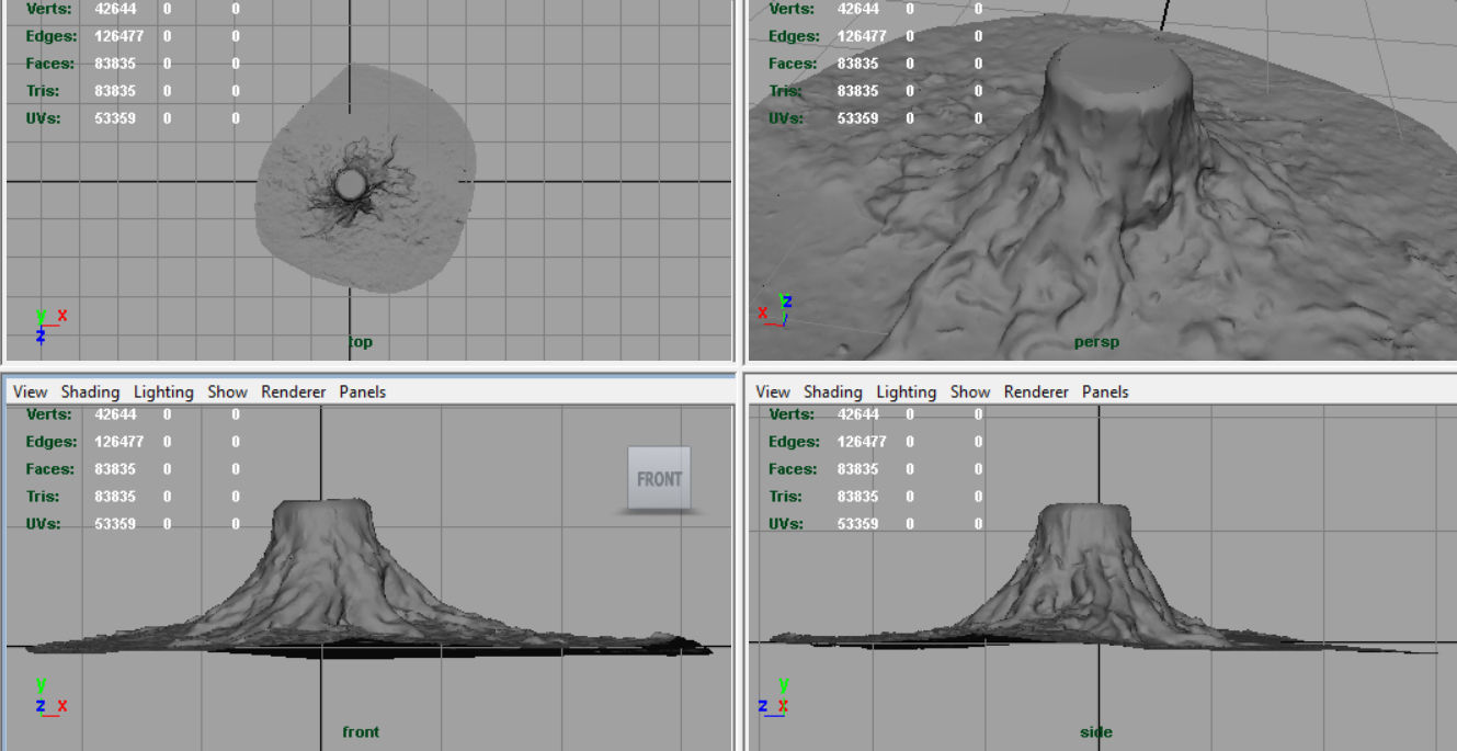 Tree Stump 2 Low-poly 3D model_6