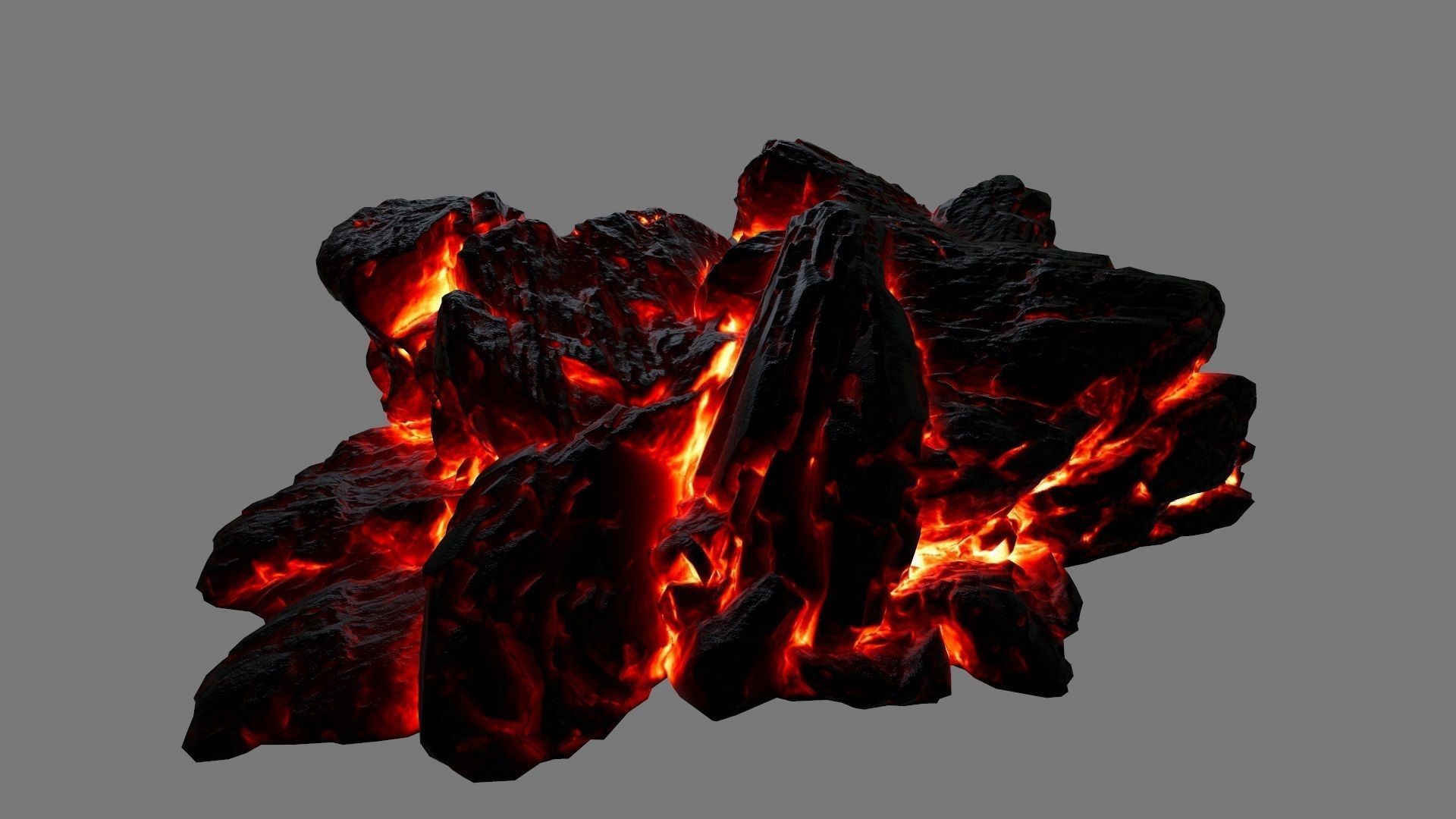 lava rocks 34 Low-poly 3D model_11