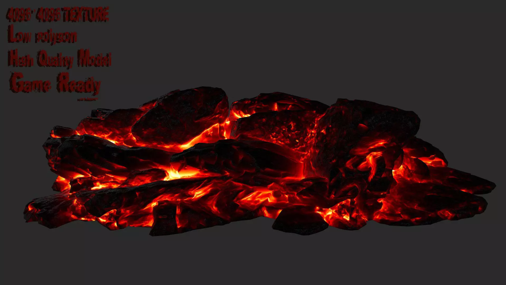 lava rocks 34 Low-poly 3D model_0