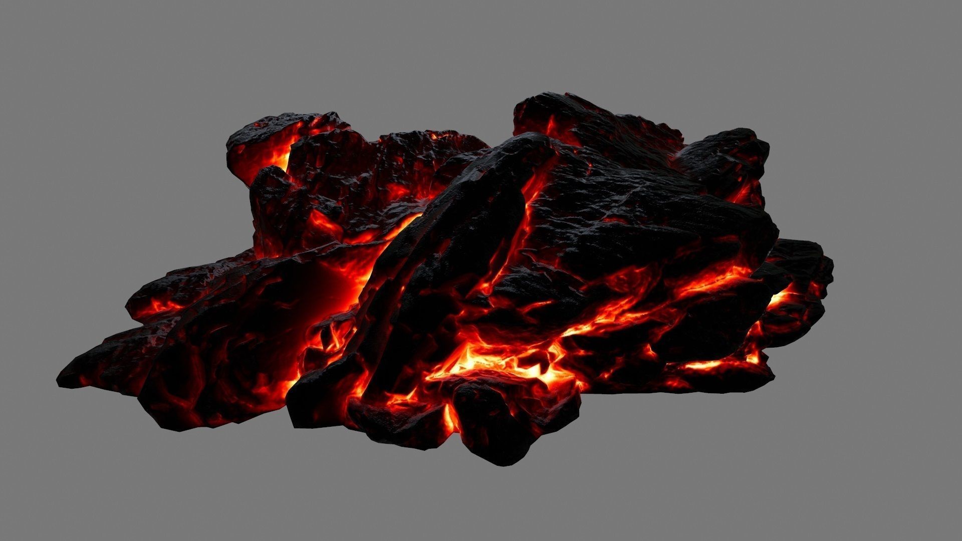 lava rocks 34 Low-poly 3D model_9