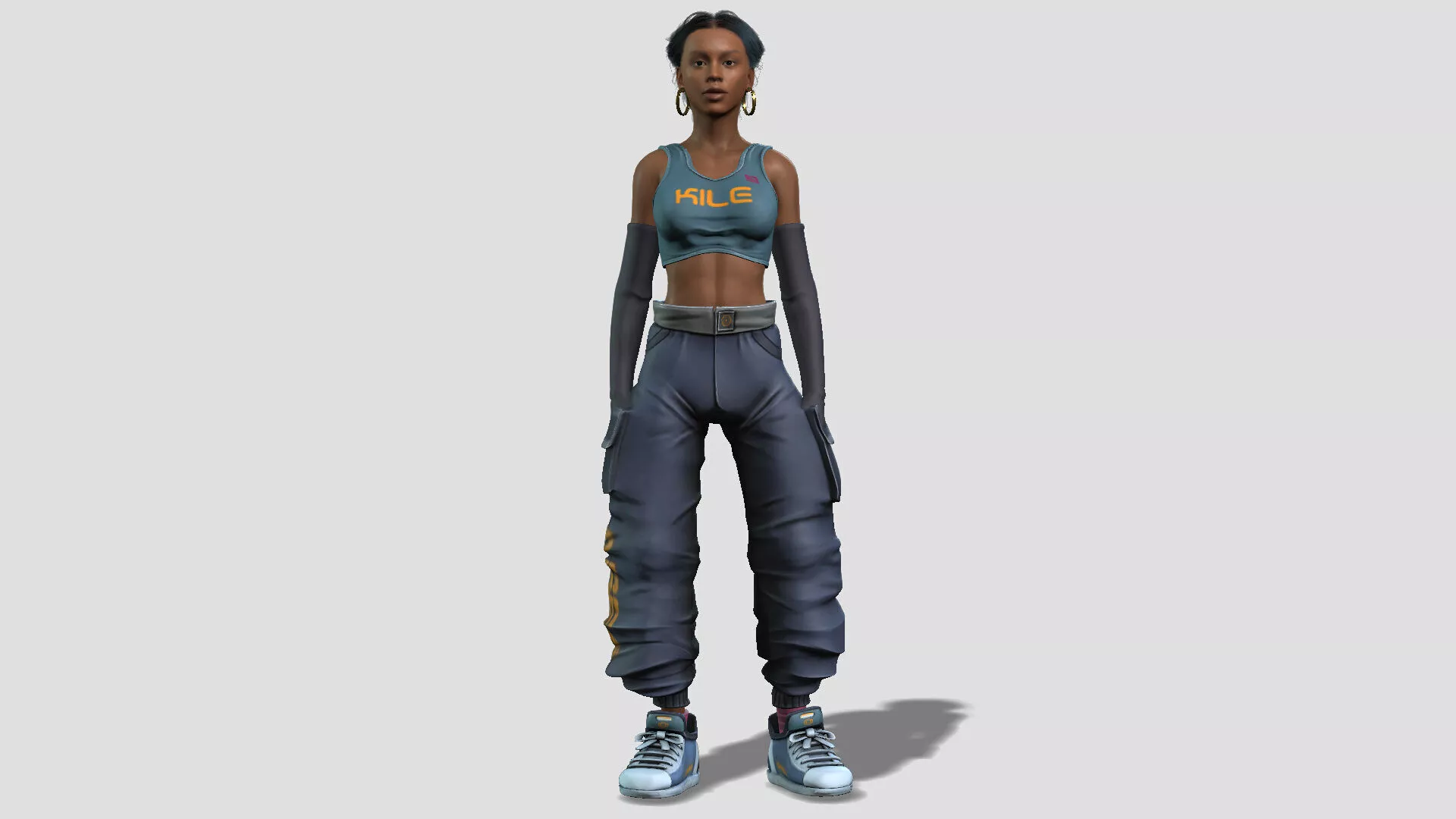 Realistic African Female 3D model