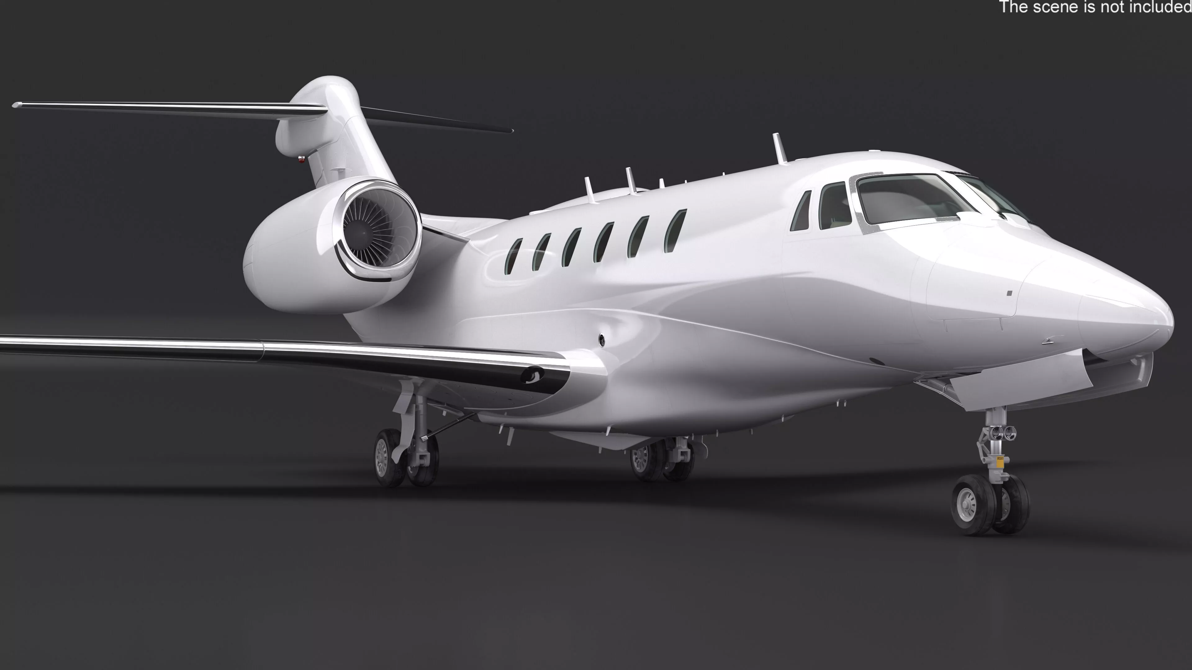 Luxury Private Jet with Interior 3D model