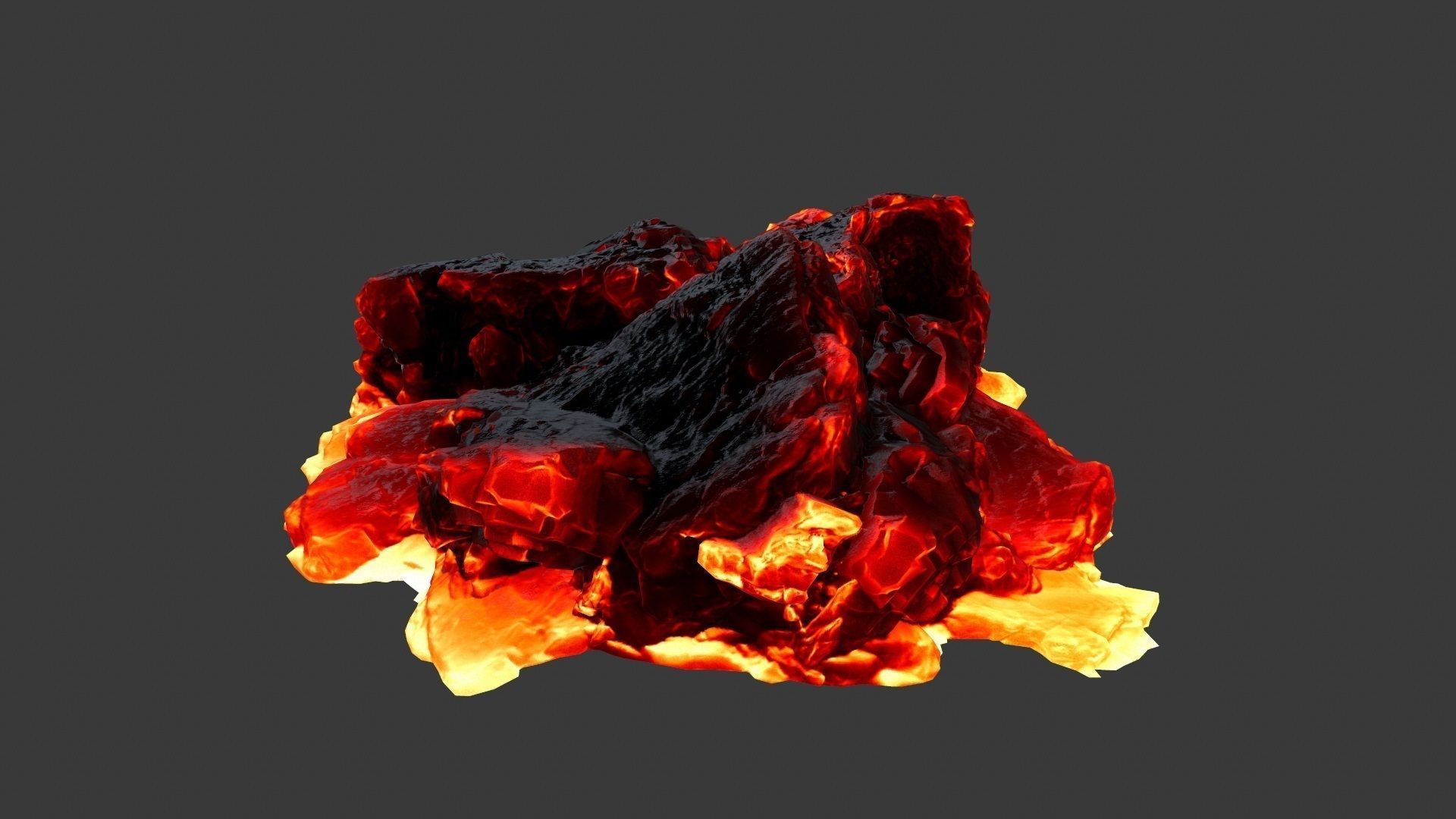 Lava Rock Low-poly 3D model_5