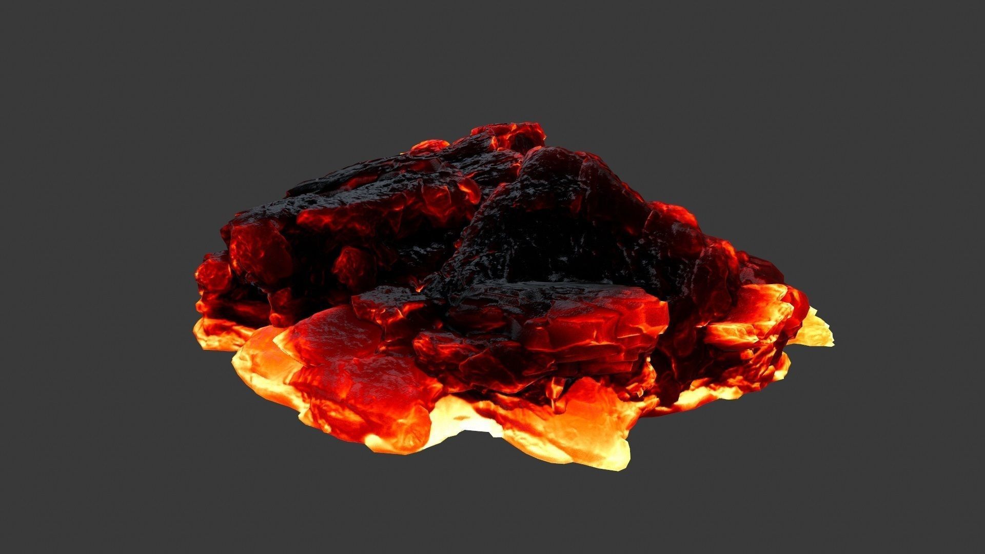 Lava Rock Low-poly 3D model_4