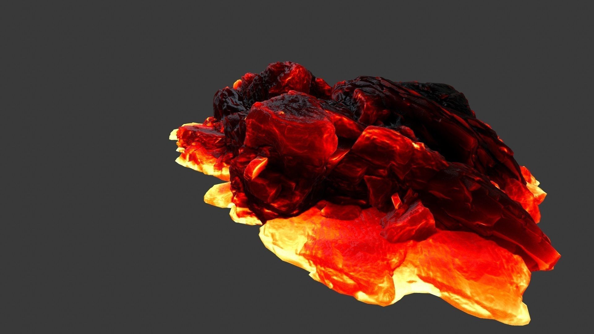Lava Rock Low-poly 3D model_11