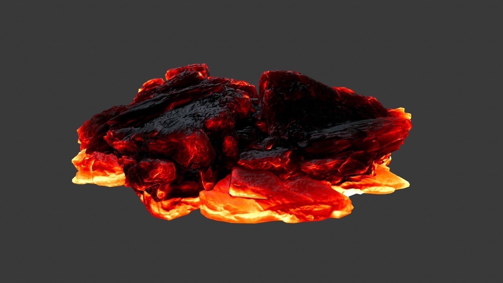 Lava Rock Low-poly 3D model_7