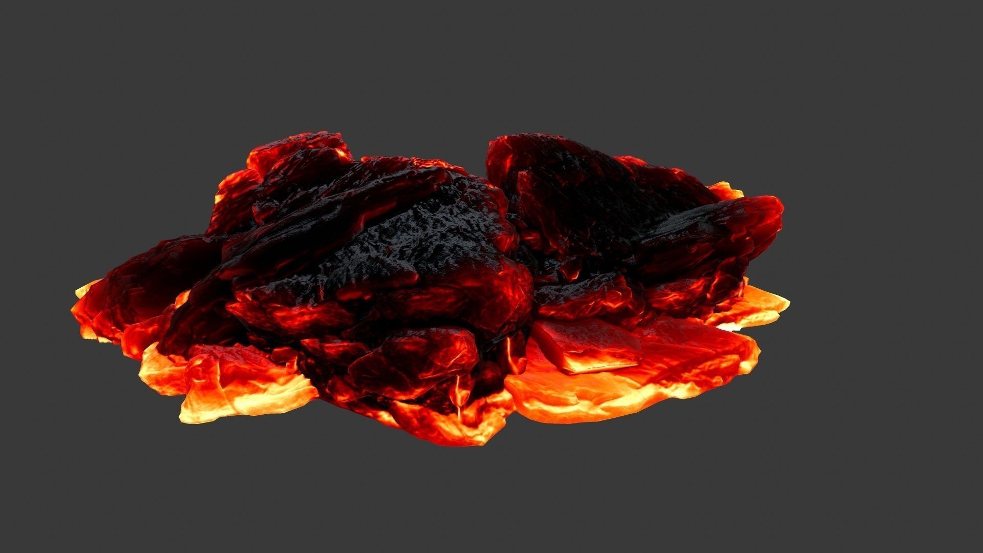Lava Rock Low-poly 3D model_6