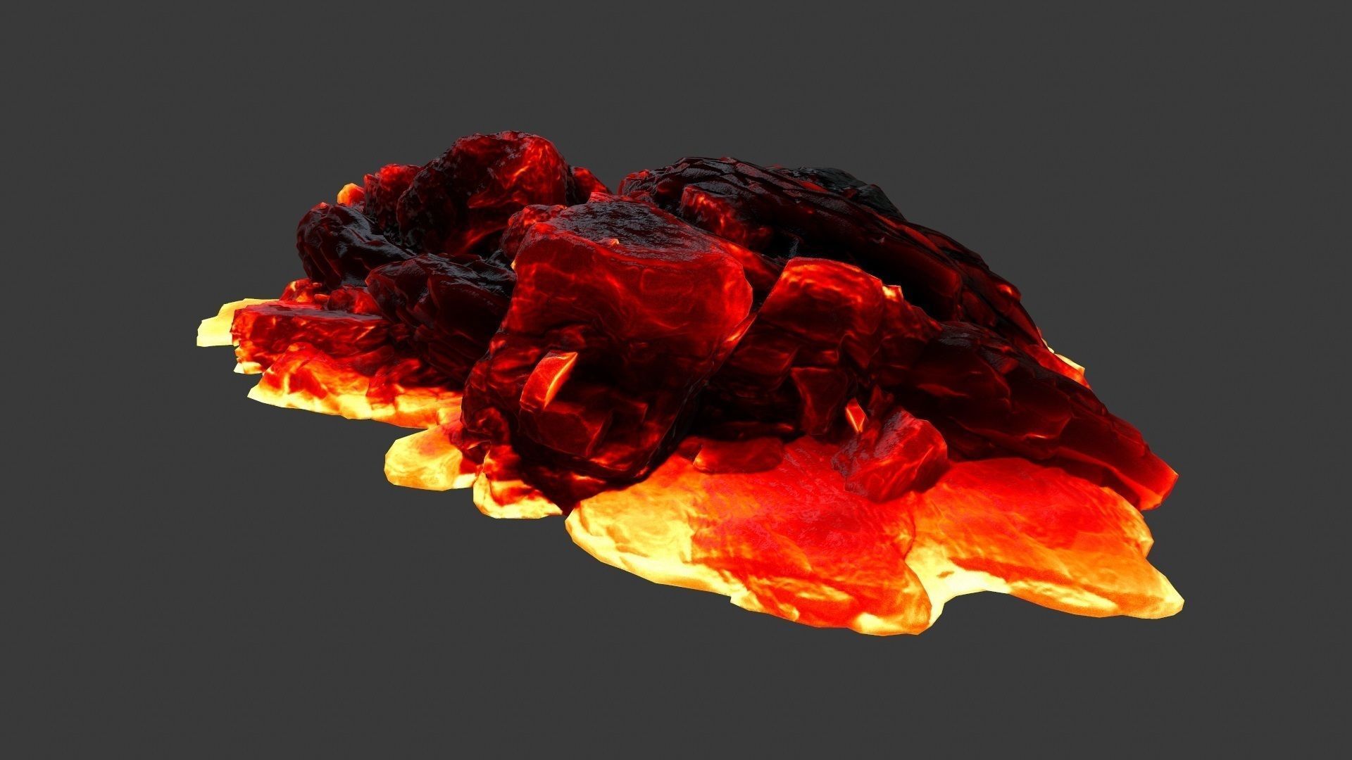Lava Rock Low-poly 3D model_9
