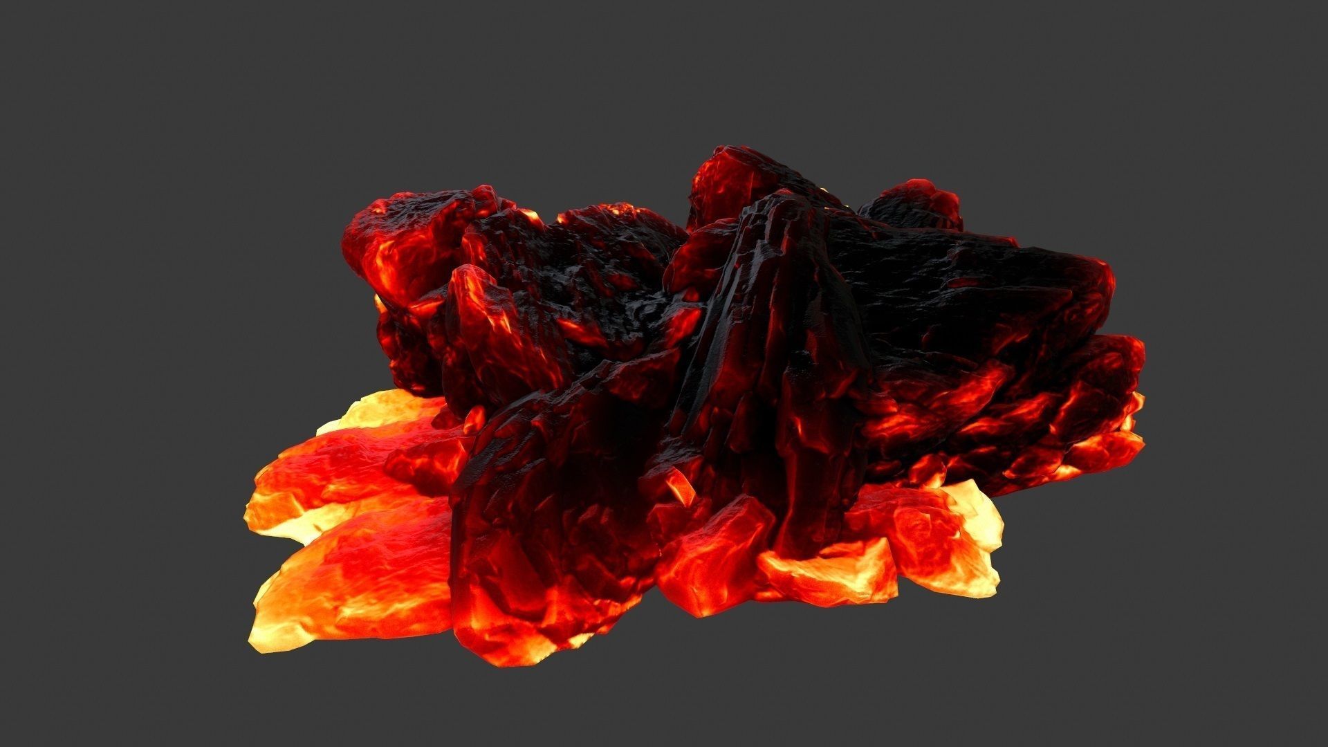 Lava Rock Low-poly 3D model_10