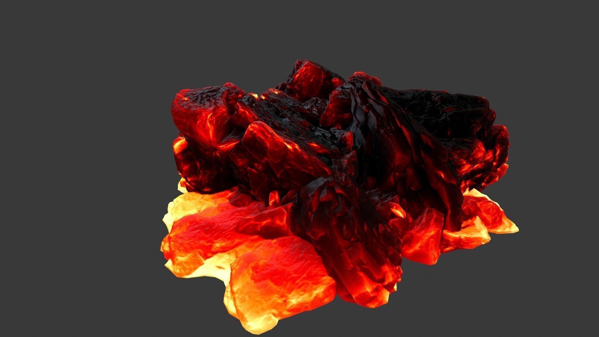 Lava Rock Low-poly 3D model_8