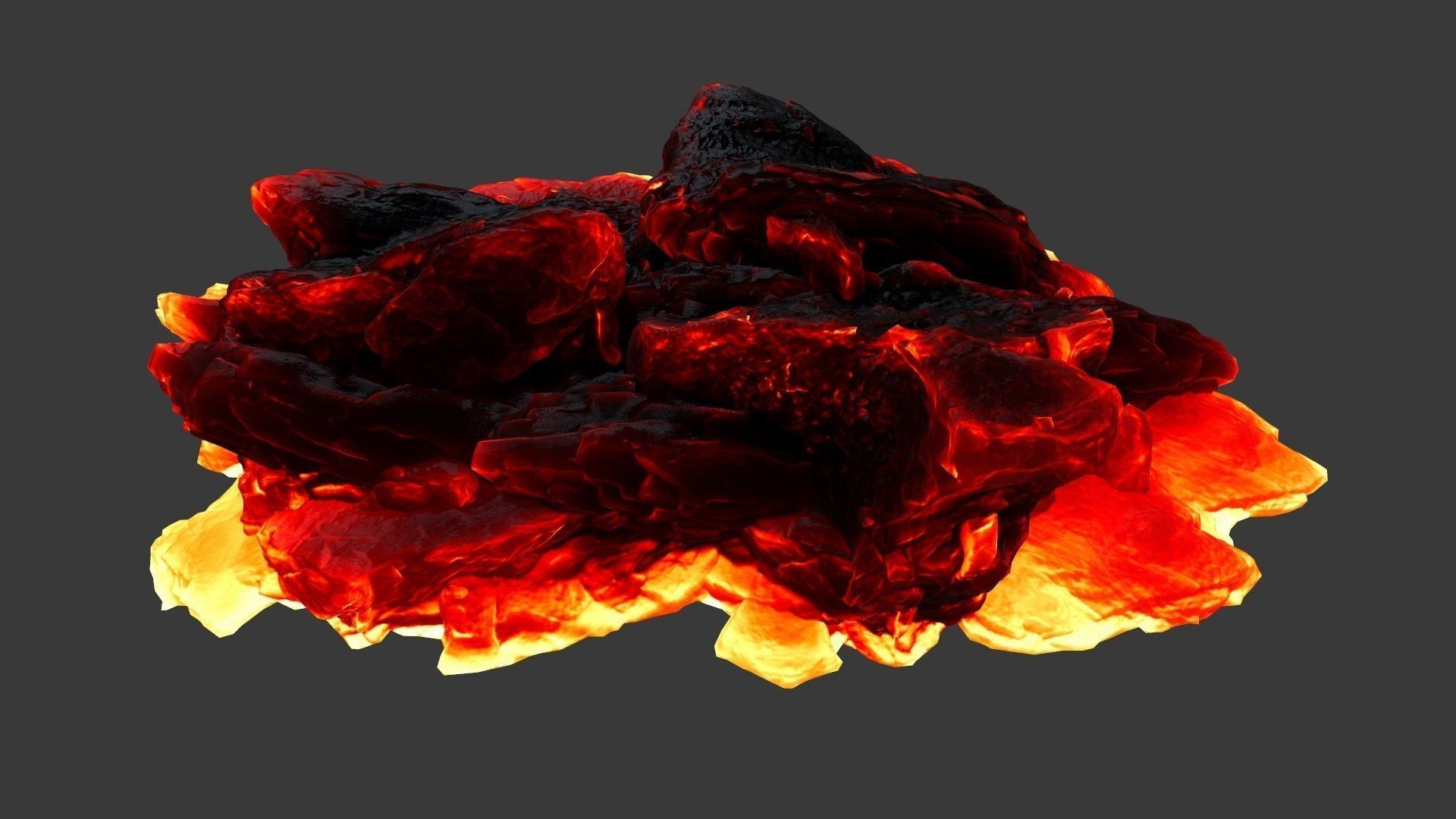 Lava Rock Low-poly 3D model_12