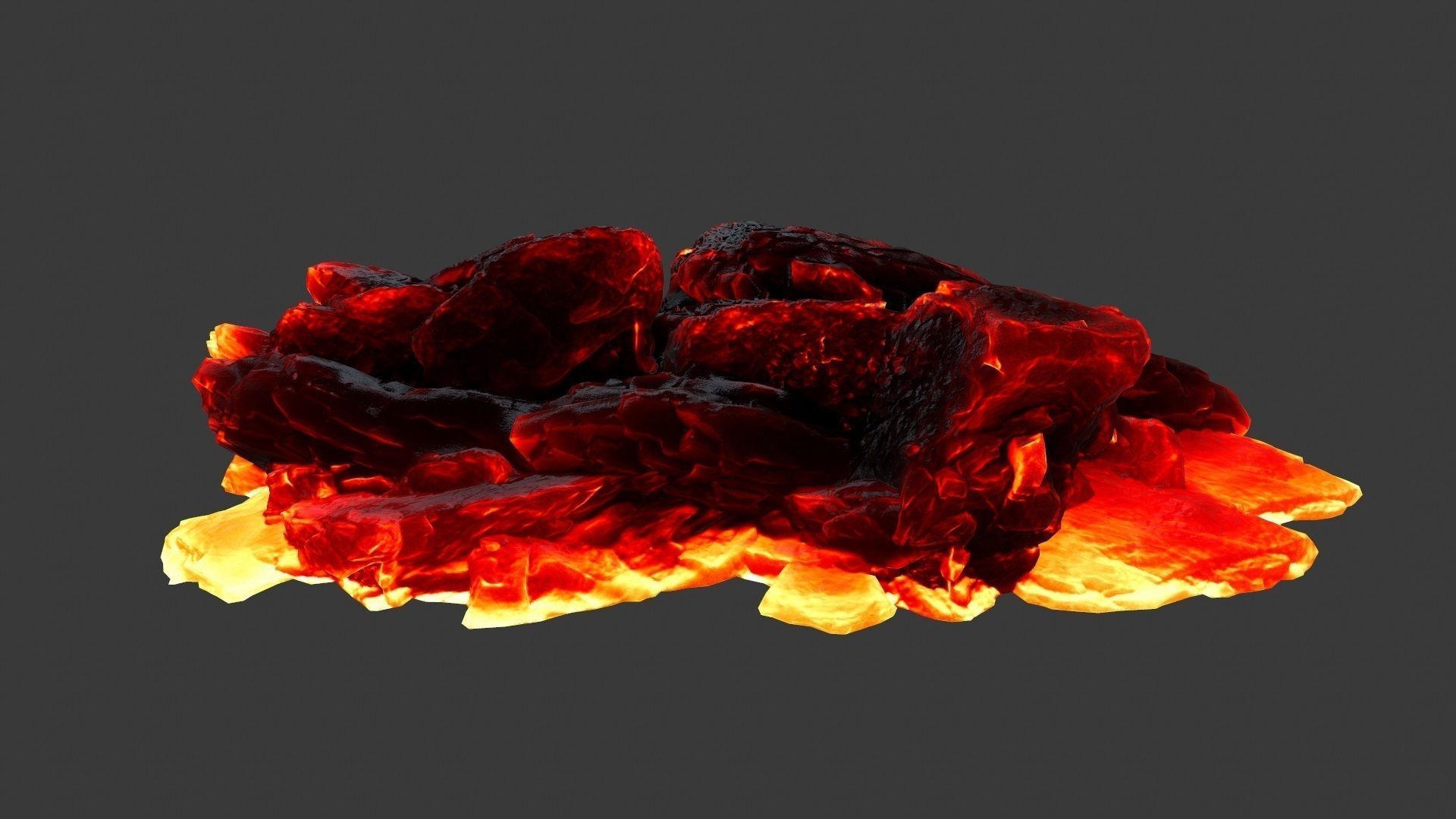 Lava Rock Low-poly 3D model_1