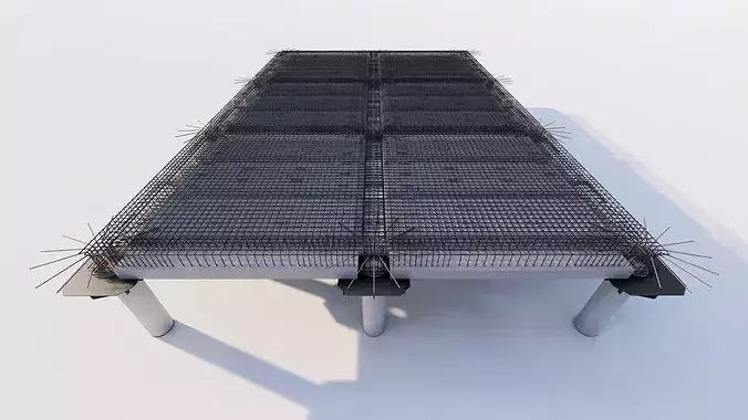 Structural engineering of Concrete frame buildings 3D model 7