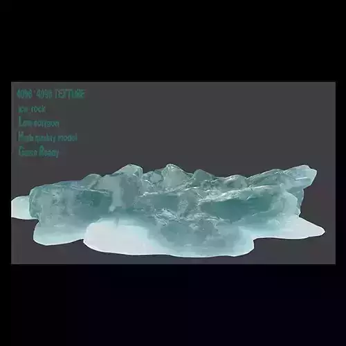 iceberg crystals Low-poly 3D model