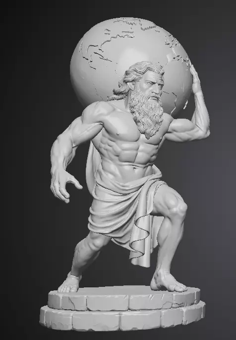 Atlas Titan Holding the World 3D Printable 3D print model