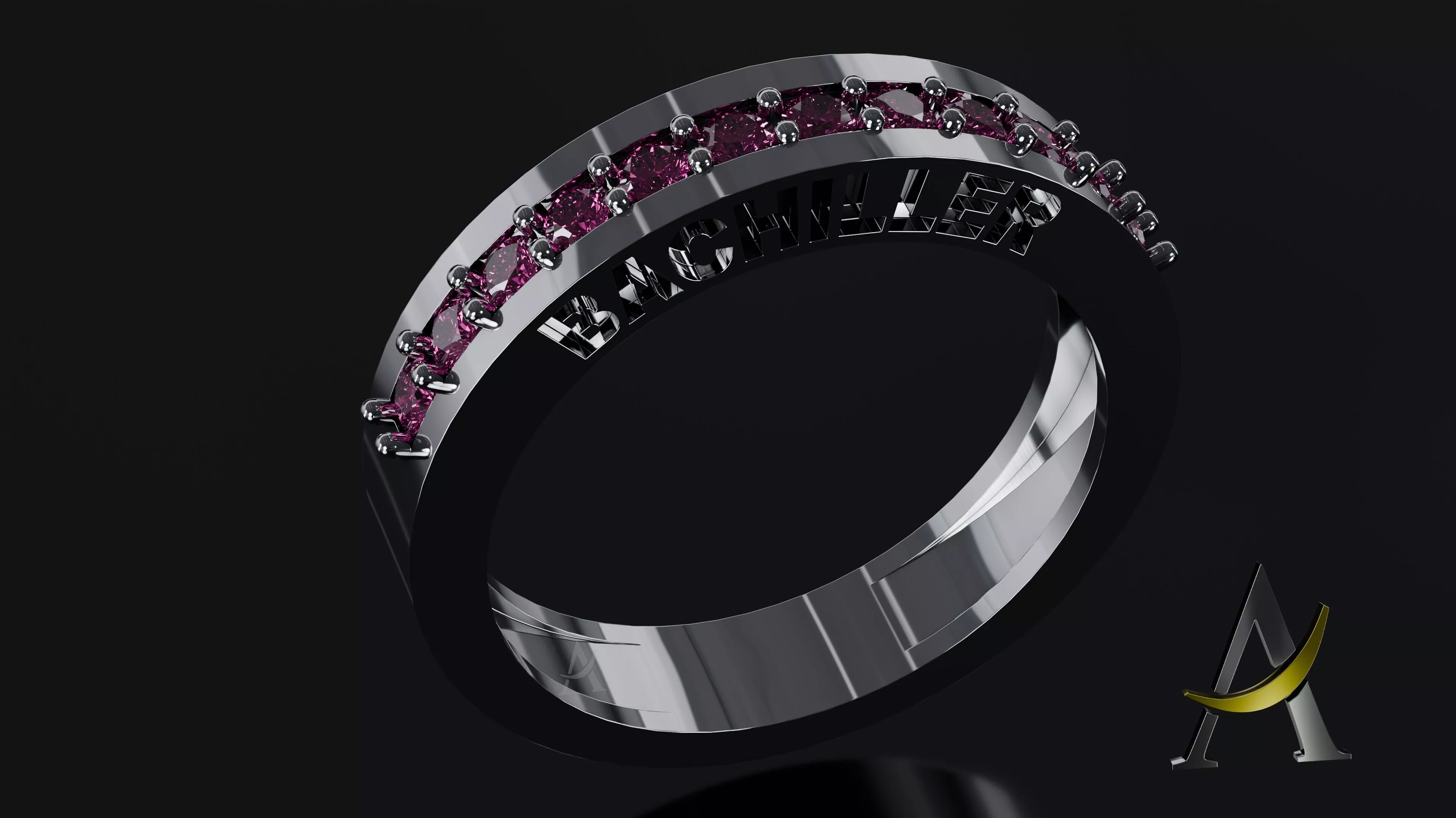 College Class Ring Model 3 3D print model